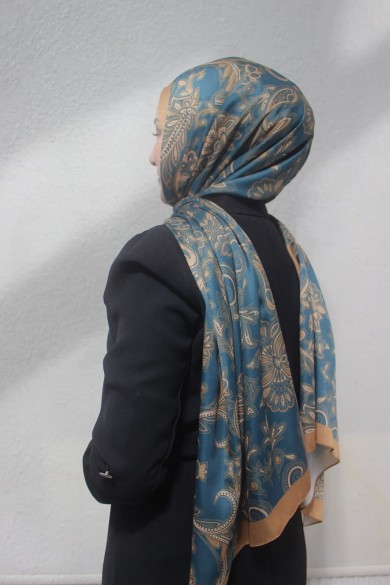 İpeksi Jakar Şal - Turkuaz
